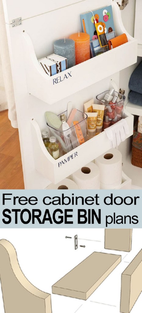 cabinet door storage free plans from remodelaholic