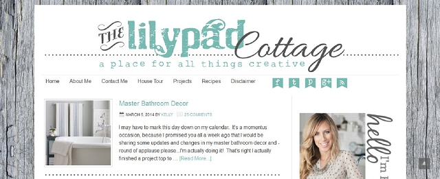the lilypad cottage home blog screen shot