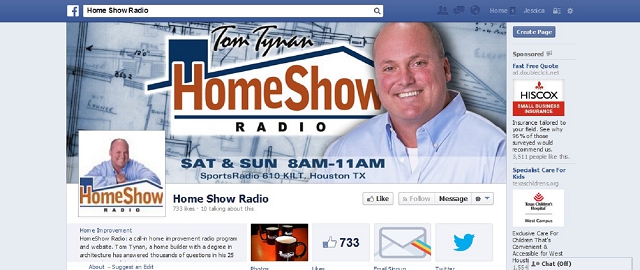 home show radio facebook page screen shot best facebook pages for home improvement