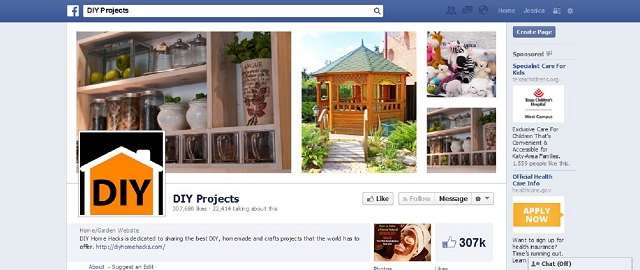 diy home hacks facebook page screen shot best facebook pages for home improvement
