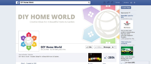 diy home world home improvement facebook page screen shot best facebook pages for home improvement