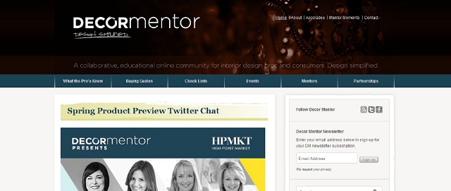 decor mentor blog screen shot interior design resources