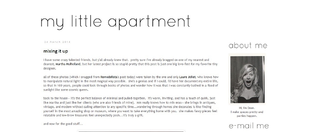 my little apartment decorating blog screen shot
