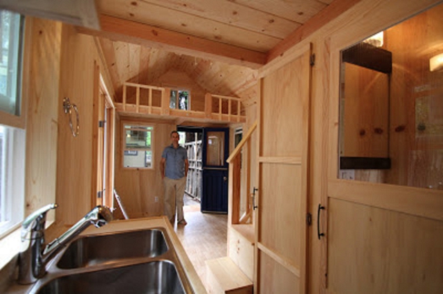 adorable solar powered trailer cabin with fold out deck