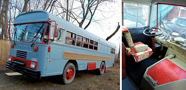 bluebird school bus home on wheels