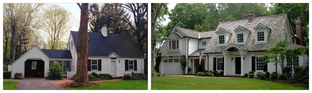 Cape Cod remodel before and after