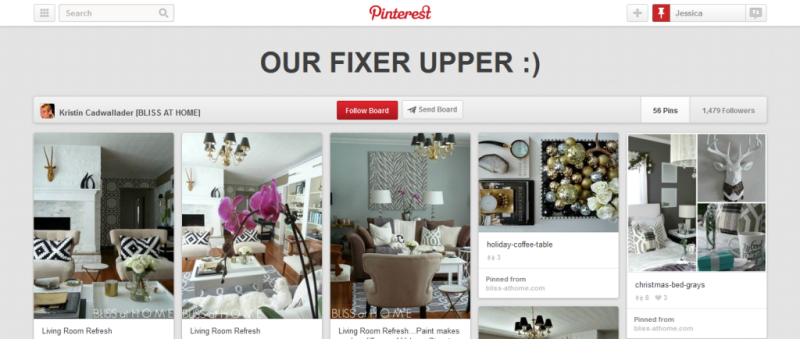 our fixer upper pinterest board