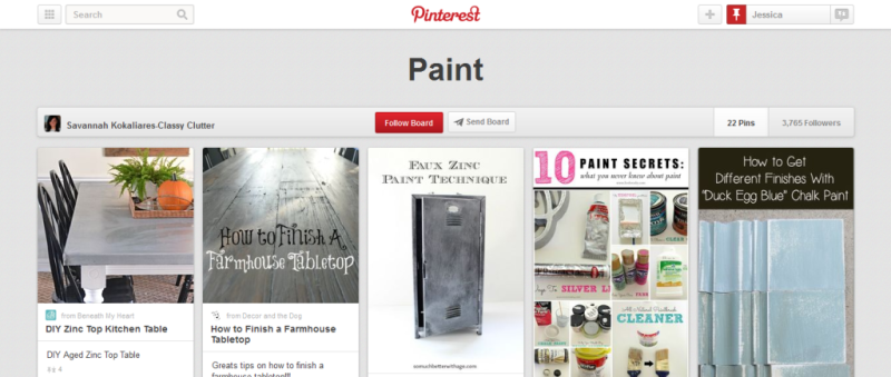 paint pinterest board