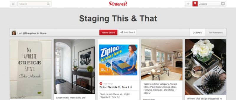 staging pinterest board