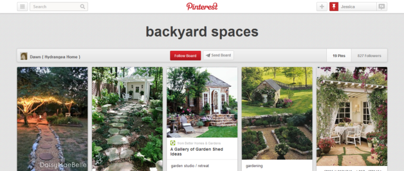 backyard spaces pinterest board