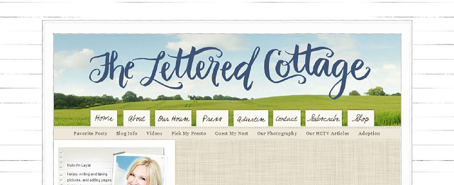 the lettered cottage blog screen shot