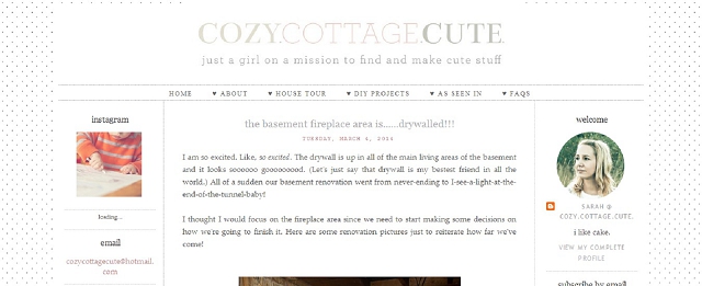 cozy cottage cute cottage blog screen shot