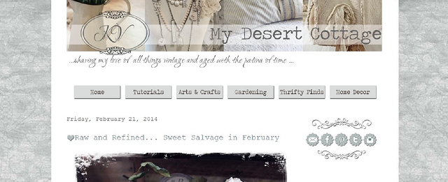 my desert cottage home blog screen shot