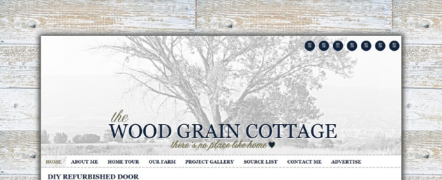 the wood grain cottage home blog screen shot