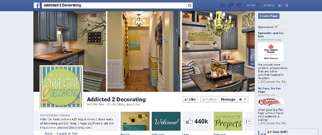 addicted 2 decorating home improvement facebook page screen shot best facebook pages for home improvement