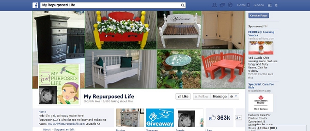 my repurposed life home improvement facebook page screen shot best facebook pages for home improvement