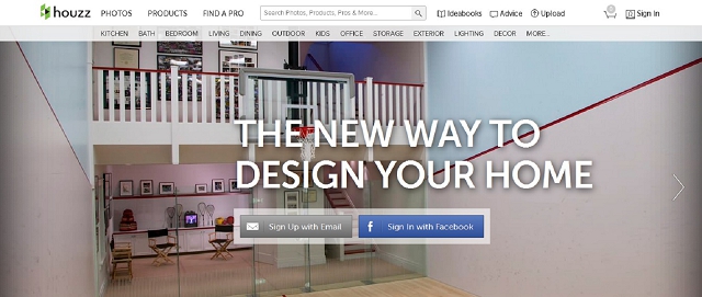 houzz screen shot interior design resource