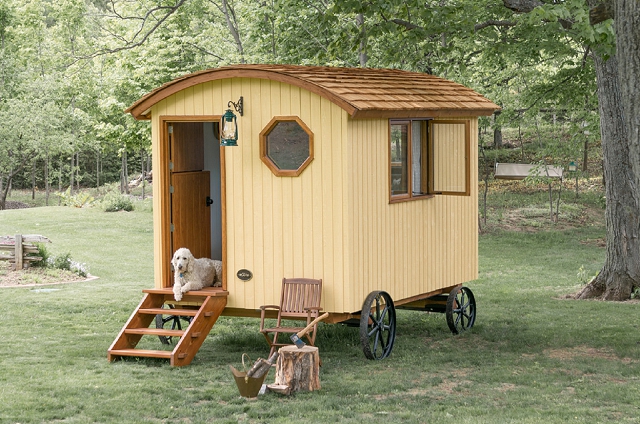 the shepherd hut exterior