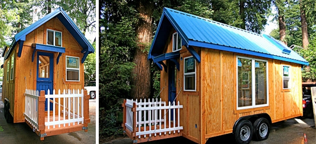 adorable solar powered trailer cabin with fold out deck