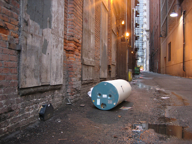 a broken hot water heater one of the most frustrating home repairs (photo by Flickr user https://www.flickr.com/photos/goldberg/)