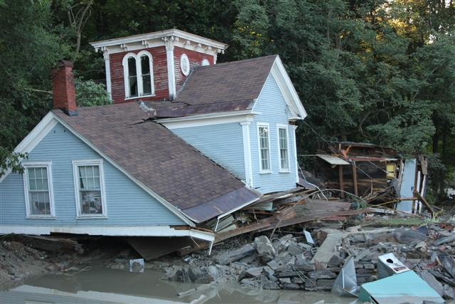 Home Damaged by Hurricane Irene