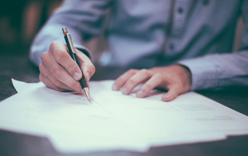 signing forms at closing