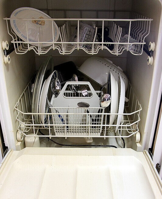 packed dishwasher not draining
