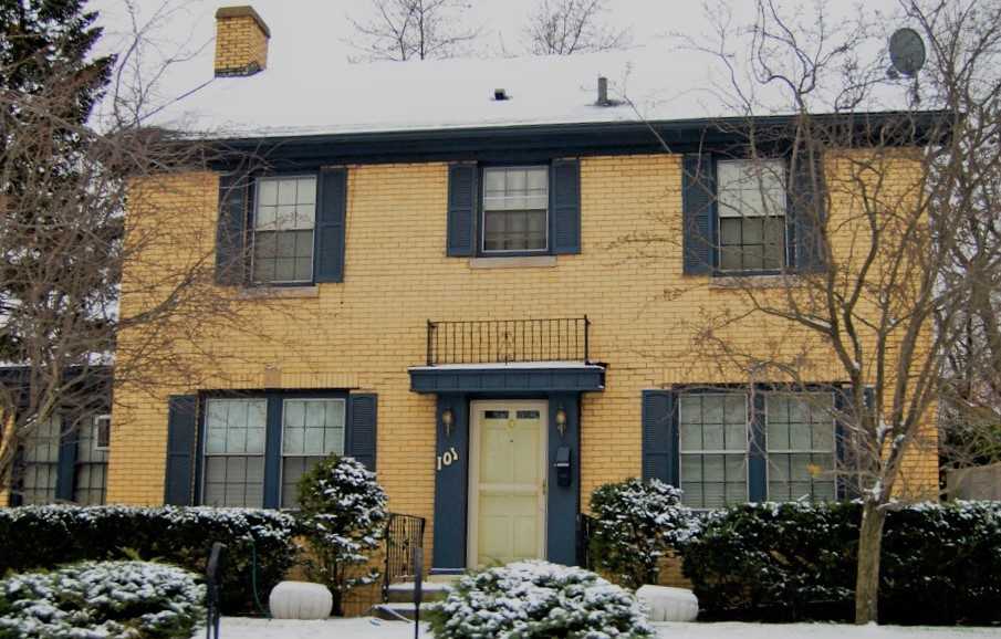 Indiana home covered in snow