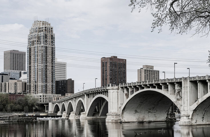 Central Avenue bridge in minnesota